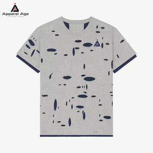 T-shirts imprimés déchirés de haute qualité fabriqués au Pakistan, coupe ample, prix de gros, 100% coton, pour hommes - Product Image 1