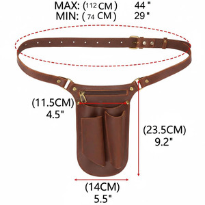 Ceinture porte-outils en cuir premium pour fleuriste, organisateur professionnel de jardinage, pochette de taille réglable, robuste, prix de gros OEM - Product Image 3