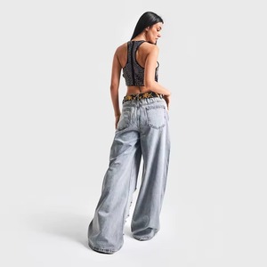 Jean en denim délavé style rétro américain pour homme, taille mi-haute, séchage rapide, coupe droite, décontracté, idéal pour l'été - Product Image 4