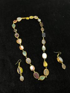 Conjunto de Collar con Cuentas de Moissanita Plateado en Plata con Diamantes Tishya, Estilo Vintage para Mujer, 15g - Product Image 3