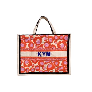 Custom Luxury Designer Tote Handbag for Women Famous Branded <b>Beaded</b> Bag Canvas Material Open <b>Large</b> Custom Name Per Requirement - Product Image 1