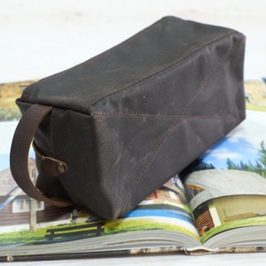 Bolsa de Aseo de Lona y Cuero, Impermeable, Organizador de Viaje, Neceser de Cosméticos, Gran Capacidad, LCTB-0053 - Product Image 3