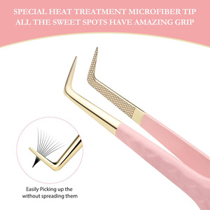 Pinces à épiler personnalisées pour les écoles de formation en extensions de cils et les salons, pinces à cils en gros en acier inoxydable de qualité supérieure - Product Image 2