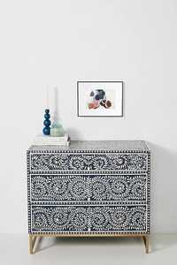 Cajonera con Incrustaciones de Hueso de Acacia, Diseño Floral, Mueble Decorativo de Alta Calidad para el Hogar, Cajón con Incrustaciones de Hueso de Camello - Product Image 6