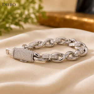 Hip Hop Style 925 Sterling Silver Moissanite Chain Bracelet Baguette Cut Diamond <b>Men</b> Everyday Wear - Product Image 5