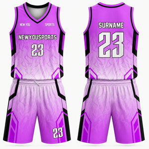 Conjunto de Uniforme de Baloncesto Personalizado con Transferencia Térmica, Camiseta y Pantalones Cortos para Equipo, Sólidos, Transpirables, de Secado Rápido, Anti-UV, para Otoño - Product Image 1