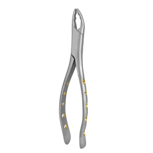 คีมถอนฟัน # ด้ามจับแบบกลวงเคลือบทองฝังเพชร 150AS พร้อมด้ามจับแบบไพธอน ผลิตจากสแตนเลสสตีล ใช้งานด้วยมือ ได้รับการรับรองมาตรฐาน CE สำหรับการผ่าตัด - Product Image 3
