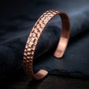 <b>Copper</b> Magnetic Handmade Adjustable Buddhist Classic Butterfly Pattern Party Unisex <b>Bangle</b> with Skin Enhancement Benefits - Product Image 1