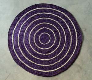 Tapis en jute bohème naturel avec bordure blanche tapis plat tissé pour salon chambre prix d'usine - Product Image 4