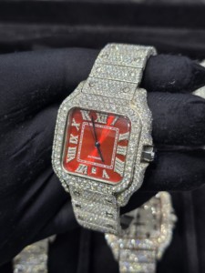 Reloj de Diamantes Moissanite Estilo Hip Hop para Hombre, Reloj de Pulsera de Lujo con Incrustaciones de Diamantes, Disponible al Mejor Precio - Product Image 4