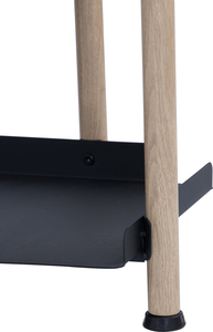 Industrial Modern <b>Open</b> Bookshelf with 3 Black Metal Tiers and Durable Wooden Supports for Living Room Decor - Product Image 4