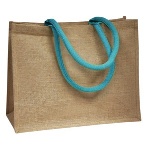 High Quality Handmade Jute <b>Tote</b> <b>Bag</b> Eco-Friendly 'Go Green' Customizable Size Color Reusable Letter Pattern <b>Medium</b> Size - Product Image 4