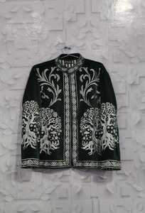 Embroidered Velvet Suzani Bomber <b>Jacket</b>-<b>Quilted</b> Windproof Reversible Breathable Eco-Friendly Wool Lining Winter/Spring - Product Image 3