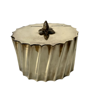 Handmade Textured Brass Storage <b>Box</b> Premium Gold Finish Decorative Accessory <b>Box</b> for Vanity & Tabletop Kitchen Use <b>Container</b> - Product Image 5