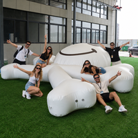 Grande Décoration Gonflable Géante Personnalisée en Forme de Crâne Souriant, Idéale pour Festivals, Événements et Expositions en Extérieur