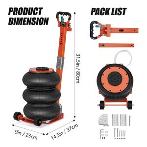 3 Ton/6600 Lbs Triple Bag Air Jack 15.75 Inch Lift Fast 3 5S Lifting for Cars - Product Image 3