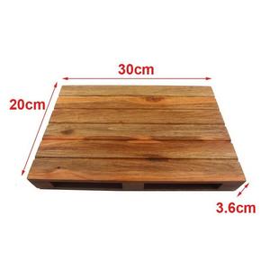 Plateau de service moderne en bois massif, plateau à nourriture, plateau de petit-déjeuner, plateau à thé et café, plateau de service ottoman - Product Image 2