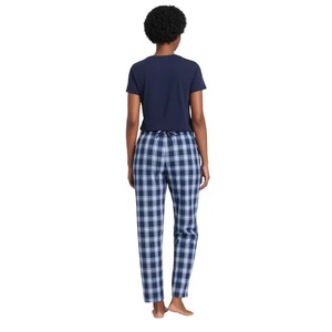 Pantalones de Pijama de Franela Zeta Phi Beta para Mujer, Azul Rey a Cuadros Blancos, con Letras Griegas Bordadas, con Cordón Ajustable, para Descansar, Sorority - Product Image 2
