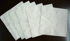 Custom Recycled Disposable 1 Ply White Dinner <b>Tissue</b> Napkins Printed for Hotels & Restaurants Folded in Bag Style - Product Image 2