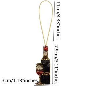 Porte-clés vintage faits à la main en strass blancs, breloques de poignet multicolores avec lettres initiales alphabet, style bling pour fêtes - Product Image 6