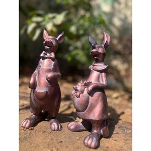Dancing Bunnies Sculpture Set of 2 <b>Easter</b> Decoration Bronze Finish Gifts Sets For Farm Garden Decoration <b>Ornaments</b> - Product Image 6