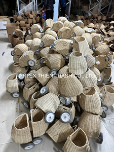 ตะกร้าเก็บของหวายสานมือพร้อมฝาปิด กล่องเก็บของตกแต่งบ้าน วัสดุธรรมชาติ ขายส่งจากโรงงาน - Product Image 6