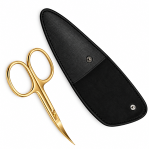 Tijeras para Cutículas de Acero Inoxidable Premium con Hoja Curva y Estuche de Cuero Negro para un Cuidado Preciso de las Uñas - Product Image 5