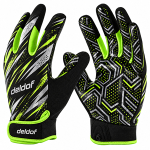 Guantes de Fútbol Americano OEM ODM Diseño Personalizado Antideslizantes Deportivos para Hombre Todas las Temporadas Poliéster Cierre de Gancho y Bucle - Product Image 1