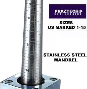 PRAZTECH® Ring Stretcher Enlarger Reducer | Jewelry Ring Resizer Tool | Metal Mandrel Shank <b>Machine</b> for Jewelers & DIY - Product Image 3