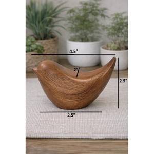 Sculpture d'oiseau artisanale en bois d'acacia Aqdus Saleem |   Art minimaliste |   Écologique et durable |   Présentoir de table |   Vente en gros - Product Image 1