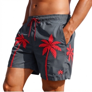 Nouveauté - Shorts texturés gris uni pour homme - Tissu léger et respirant - Vêtements de fitness pour homme - Shorts mi-cuisses - Product Image 1
