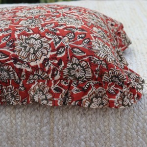 Handmade Modern Bohemian Cotton Frill <b>Cushion</b> <b>Cover</b> Indian Block Print Floral Hospital Home Luxury Raffle Ruffled Pillow <b>Covers</b> - Product Image 6