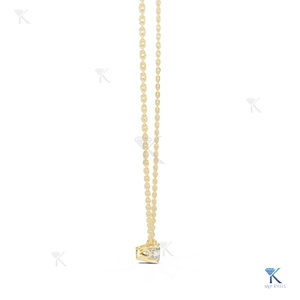 สร้อยคอเพชรเม็ดเดี่ยว 0.50 กะรัต เพชรเลี้ยงในห้องปฏิบัติการ ทองคำแท้ 14K 18K ดีไซน์เรียบหรู ทรงเหลี่ยมบริลเลียนท์ เหมาะสำหรับงานแต่งงานและงานเลี้ยง - Product Image 5