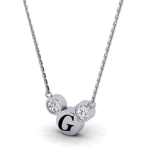 Colgante de moda con baño de plata e incrustaciones de cristal, diseño de lujo con letra G, unisex, estilo hip hop, joyería. - Product Image 2