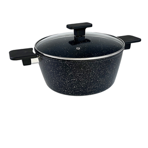 Olla Profesional Antiadherente con Revestimiento de Piedra de Mármol, Construcción de Aluminio de Alta Resistencia, Diseño Apto para Horno - Product Image 1