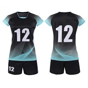 Maillots de volley-ball pour femmes, design personnalisé, création de votre propre logo, sublimation, bleu, rouge, blanc, uniformes. - Product Image 1
