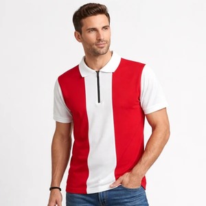 Polos de hombre 100% algodón transpirables, polo informal con cierre de cremallera y cuello alto, polos de golf personalizados para hombre, informales y de negocios. - Product Image 3