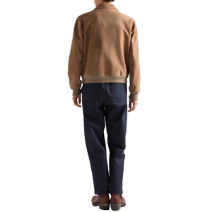 Best seller vintage Men's Cowhide <b>Suede</b> Bomber <b>Jacket</b> Luxury Vintage Leather Blouson <b>Jacket</b> OEM Private Label manufacturer - Product Image 2