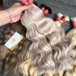 Extensiones de Cabello Humano Virgen Remy 100% Sin Procesar de Alta Calidad, Estilo Ondulado, Doble Trama a Máquina, 8-32 Pulgadas, Todos los Colores, Vietnam - Product Image 1