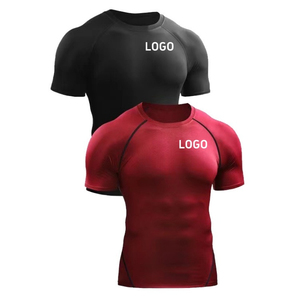 Camiseta Deportiva de Compresión Personalizada para Hombre, Manga Corta, Transpirable, para Entrenamiento, Camiseta Interior Deportiva - Product Image 3