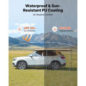Toldo Lateral para Vehículo de 270 Grados, 52 Pies Cuadrados, Impermeable, UV50+, con Bolsa de Transporte, Toldo Independiente para Todo Clima - Product Image 5