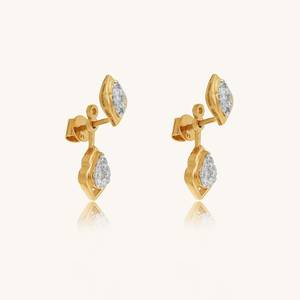 Best Quality Moissanite Engagement <b>Earrings</b> For Women Designed For Engagement Ceremonies Wedding Functions For Sale - Product Image 2
