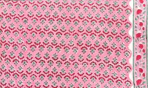 Tela de algodón suave y transpirable con estampado floral, ecológica, reutilizable, personalizada, proveedor de tela con estampado en bloque para pedidos al por mayor - Product Image 5