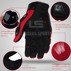 Guantes de Motocicleta de Cuero de Nuevo Estilo para Deportes al Aire Libre, Transpirables, con Protección en la Palma y Diseño de Dedos Completos - Product Image 3