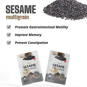 Prêt à servir : Poudre de céréales instantanées multigrains au sésame noir pour adultes, 15 sachets par paquet, riche en fibres, petit-déjeuner sain - Product Image 3