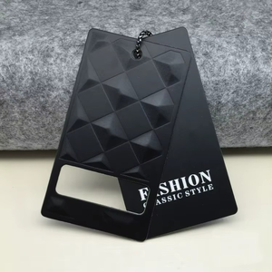 White Embossed Garment Hang <b>Tag</b> Cardboard Clothing Price <b>Tag</b> Rope <b>Tag</b> for Apparel Shoe Packaging - Product Image 3