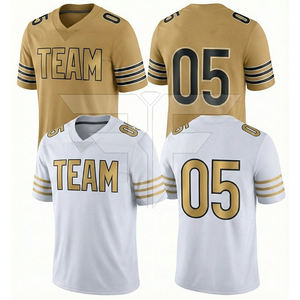 Ventes en gros de maillots de football américain personnalisés, ensembles de pantalons, manches courtes, 100% polyester, antibactériens et respirants, tailles plus grandes - Product Image 4