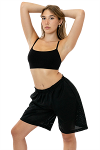 Shorts de Malla Transpirables y Ecológicos para Mujer, Cintura Media, Verano, 100% Poliéster, Diseño Sólido, Personalizables OEM - Product Image 2