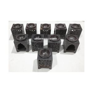 Calentador de aceite aromático tallado de esteatita de calidad n. ° 1 forma redonda con diseño moderno pulido fino hecho a mano para regalos de Diwali - Product Image 2