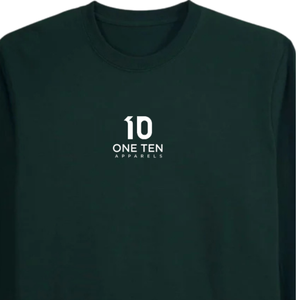 เสื้อยืดแขนยาวเนื้อหนา สีเขียวฟอเรสต์ ผ้าฝ้ายพรีเมียม เสื้อยืดลำลอง สวมใส่สบาย ระบายอากาศได้ดี เสื้อเปล่าสำหรับงานสั่งทำ - Product Image 4